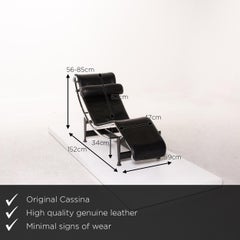 Cassina Le Corbusier LC 4 Leather Couch Black Relax Function