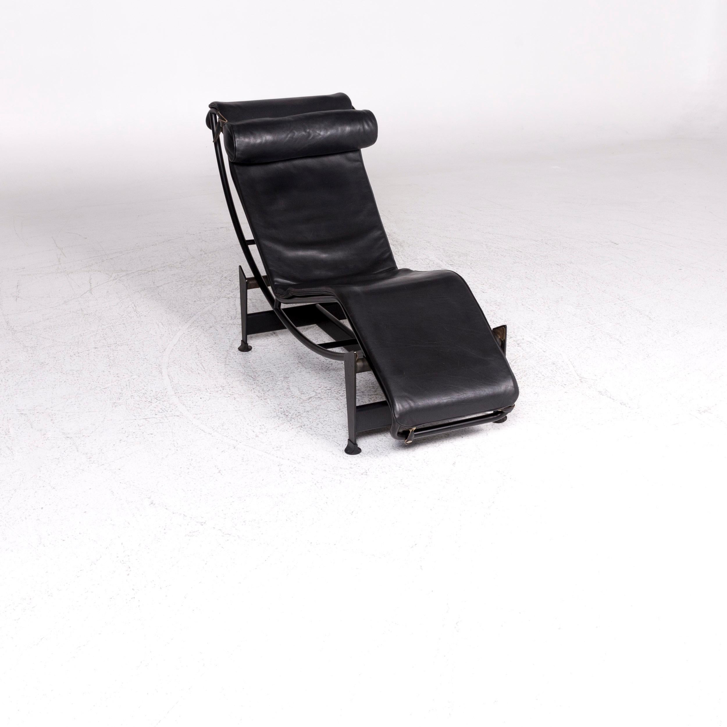 Cassina Le Corbusier LC 4 Leather Lounger Black Relax Function (Moderne)