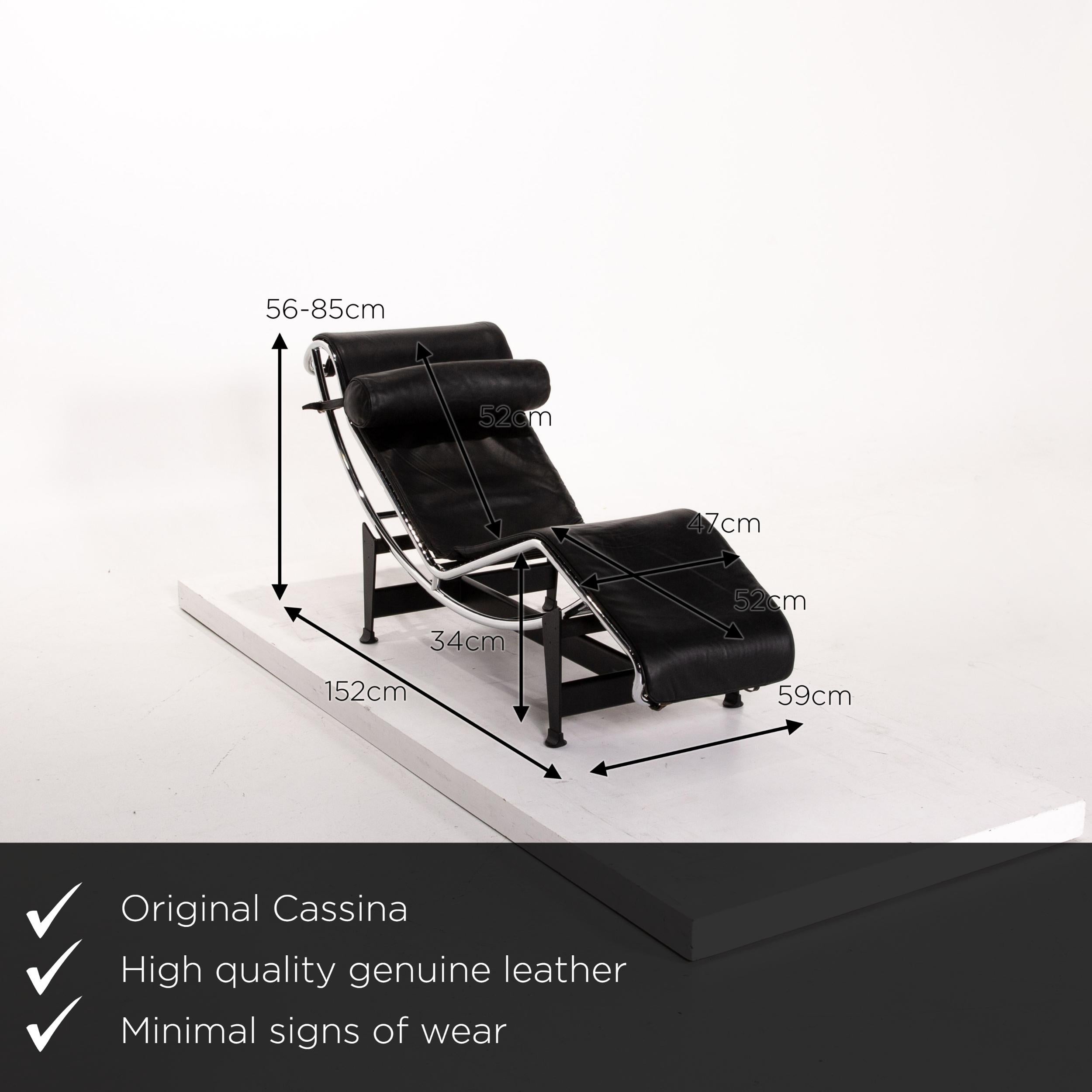 We present to you a Cassina Le Corbusier LC 4 leather lounger black relax lounger relax function.

Product measurements in centimeters:

Depth 152
Width 59
Height 85
Seat height 34
Seat depth 52
Seat width 47
Back height 52.
 
 
 

   