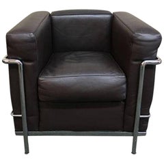 Cassina Le Corbusier LC2 Poltrana Leather Armchair