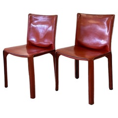 Cassina leather chairs model CAB 412 design Mario Bellini 
