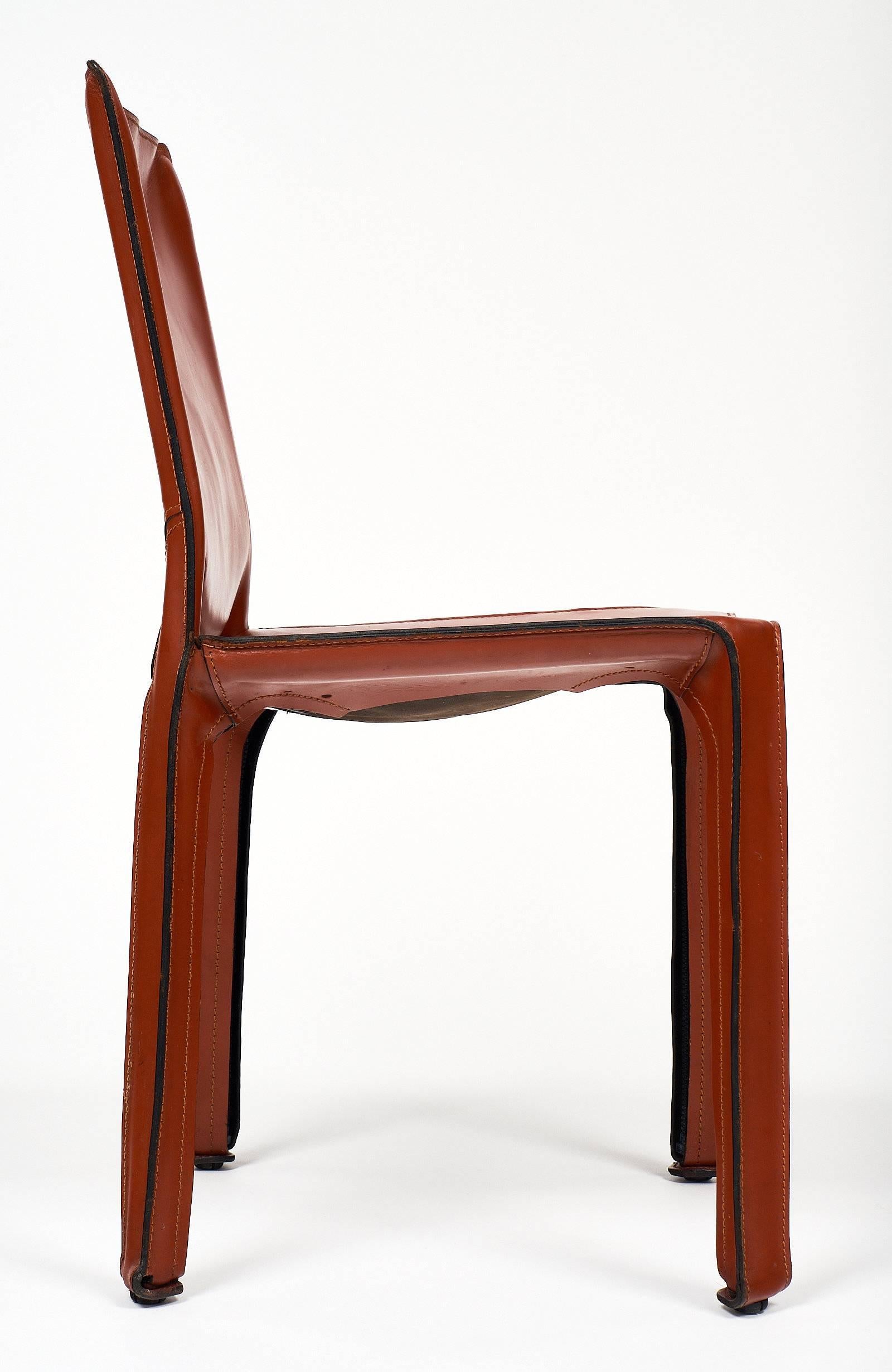 Cassina Leather Dining Chairs 2
