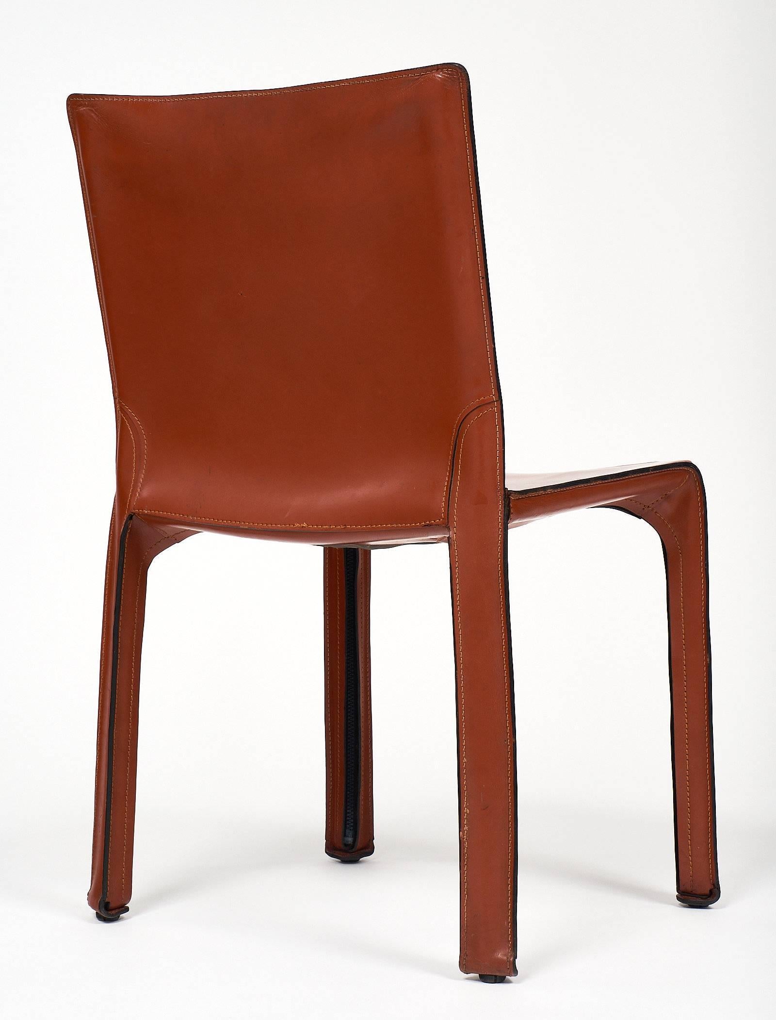 Cassina Leather Dining Chairs 3