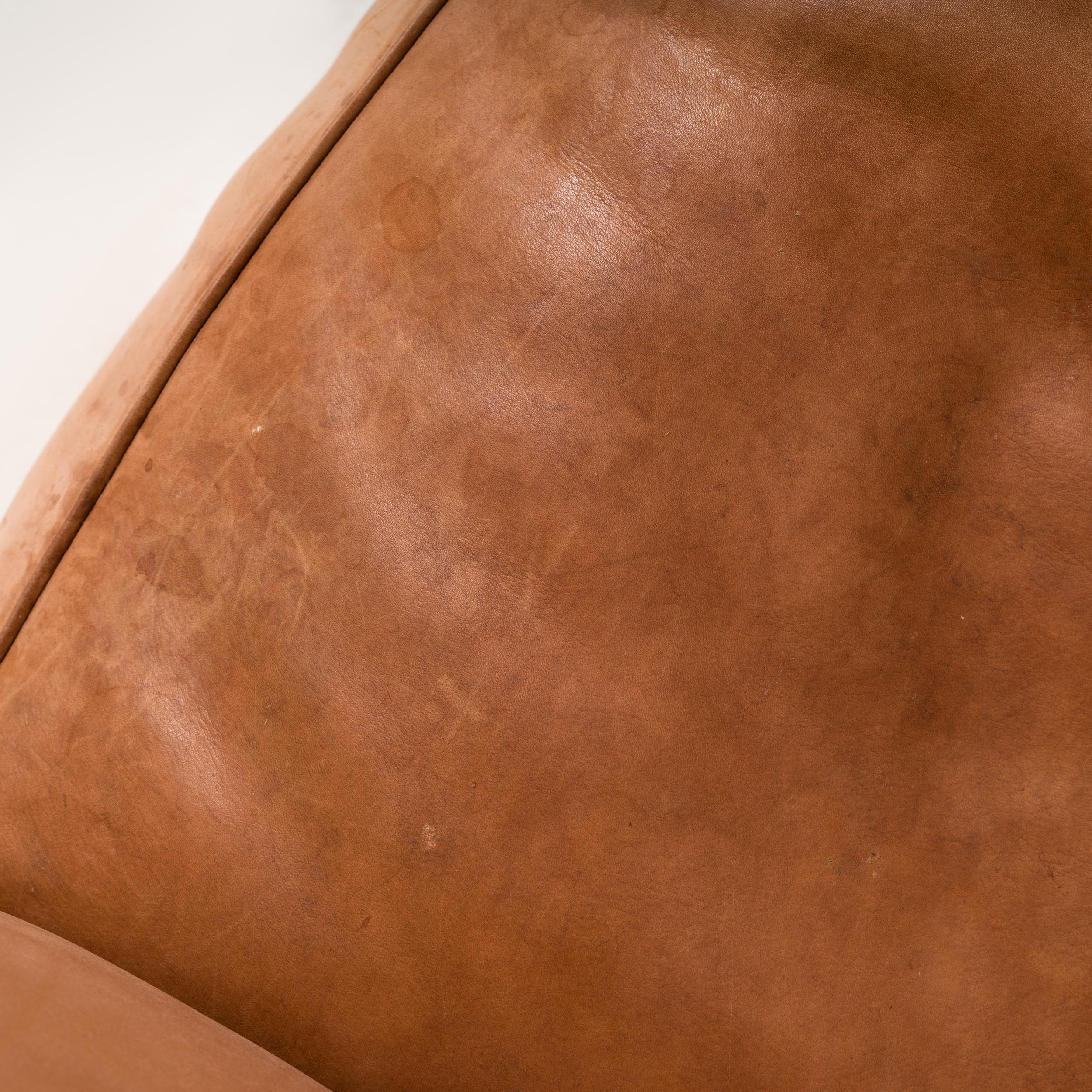 Cassina  Le Corbusier Tan Brown Leather LC3 Grand Confort Three Seat Sofa 6
