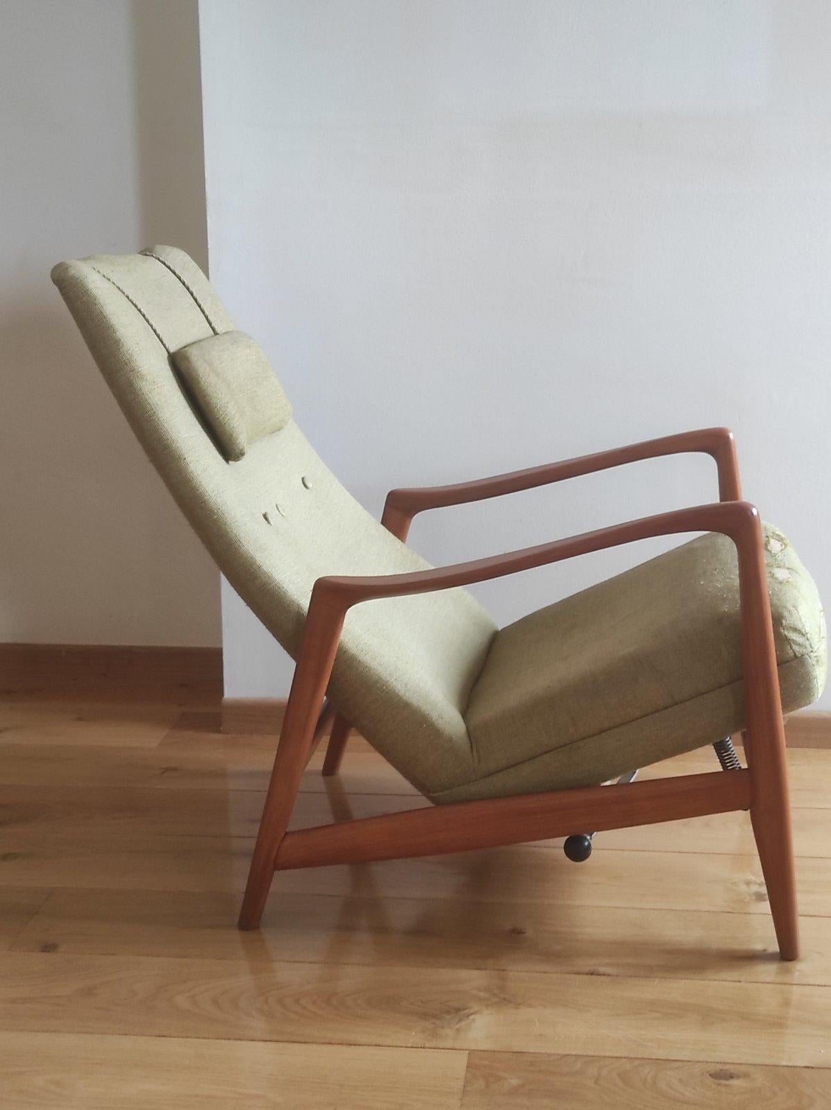Cassina Longue Chaior 829 von Gio Ponti für Hotel Parco Dei Principi Sorento, 1960 im Angebot 3