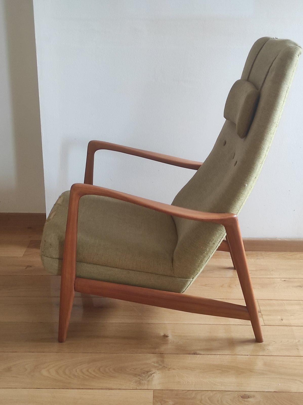 Cassina Longue Chaior 829 von Gio Ponti für Hotel Parco Dei Principi Sorento, 1960 im Angebot 5