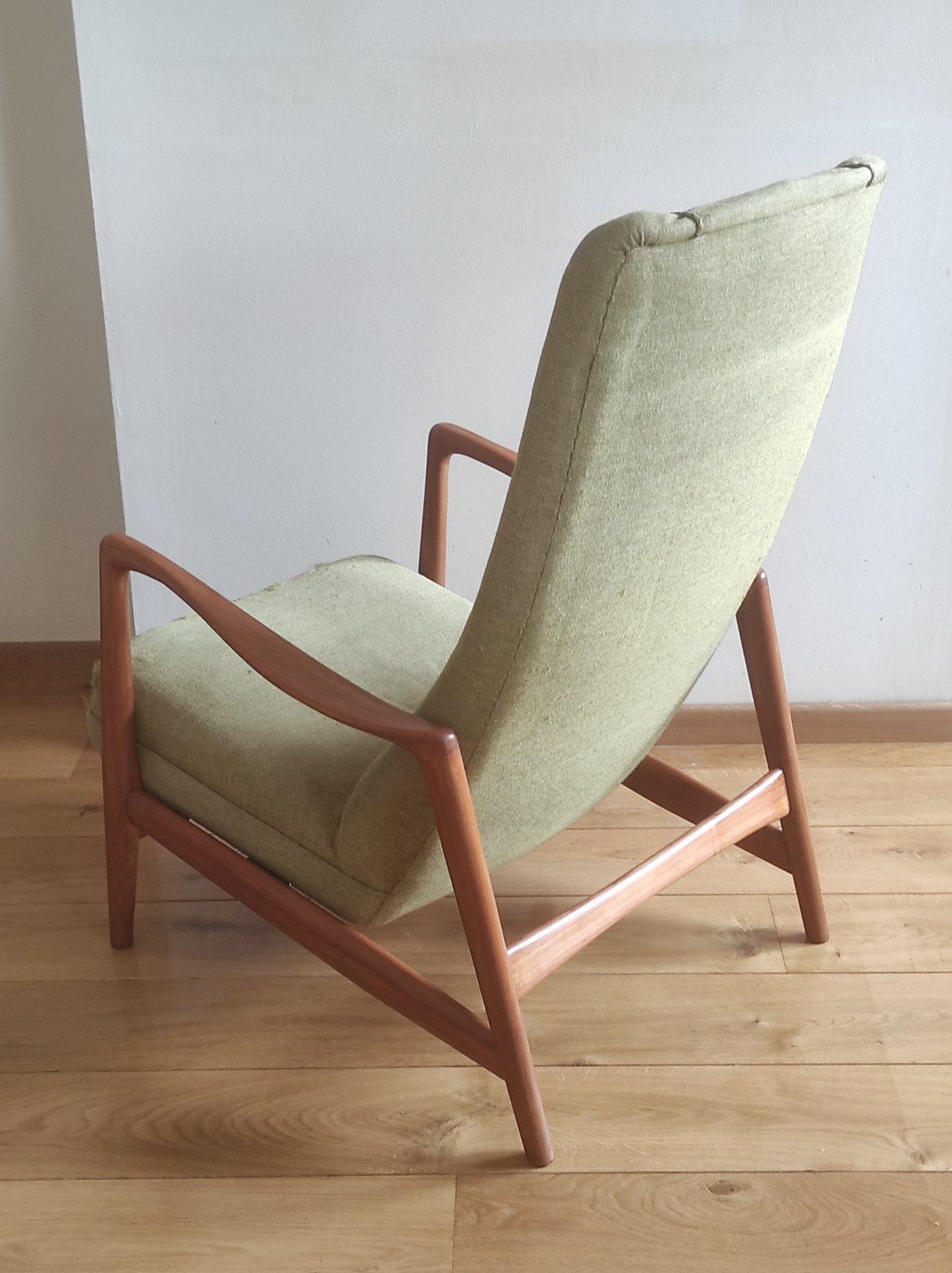 Cassina Longue Chaior 829 von Gio Ponti für Hotel Parco Dei Principi Sorento, 1960 (Moderne der Mitte des Jahrhunderts) im Angebot