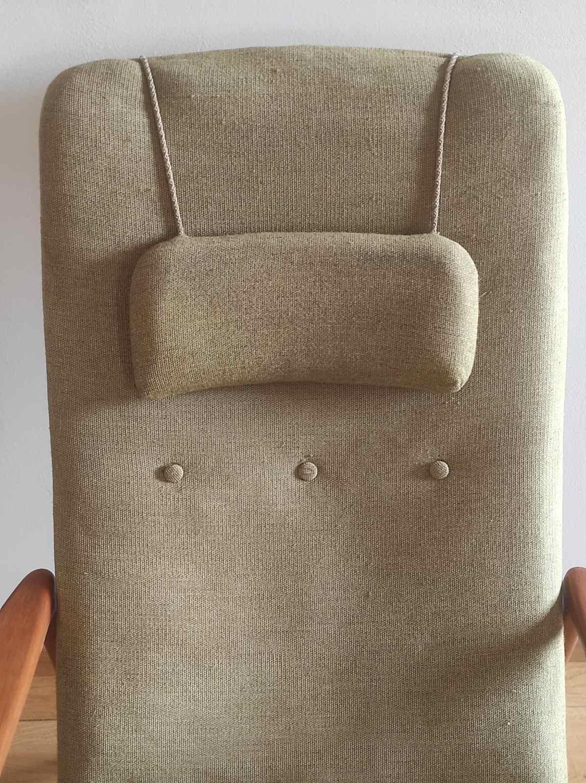 Cassina Longue Chaior 829 von Gio Ponti für Hotel Parco Dei Principi Sorento, 1960 (Stoff) im Angebot