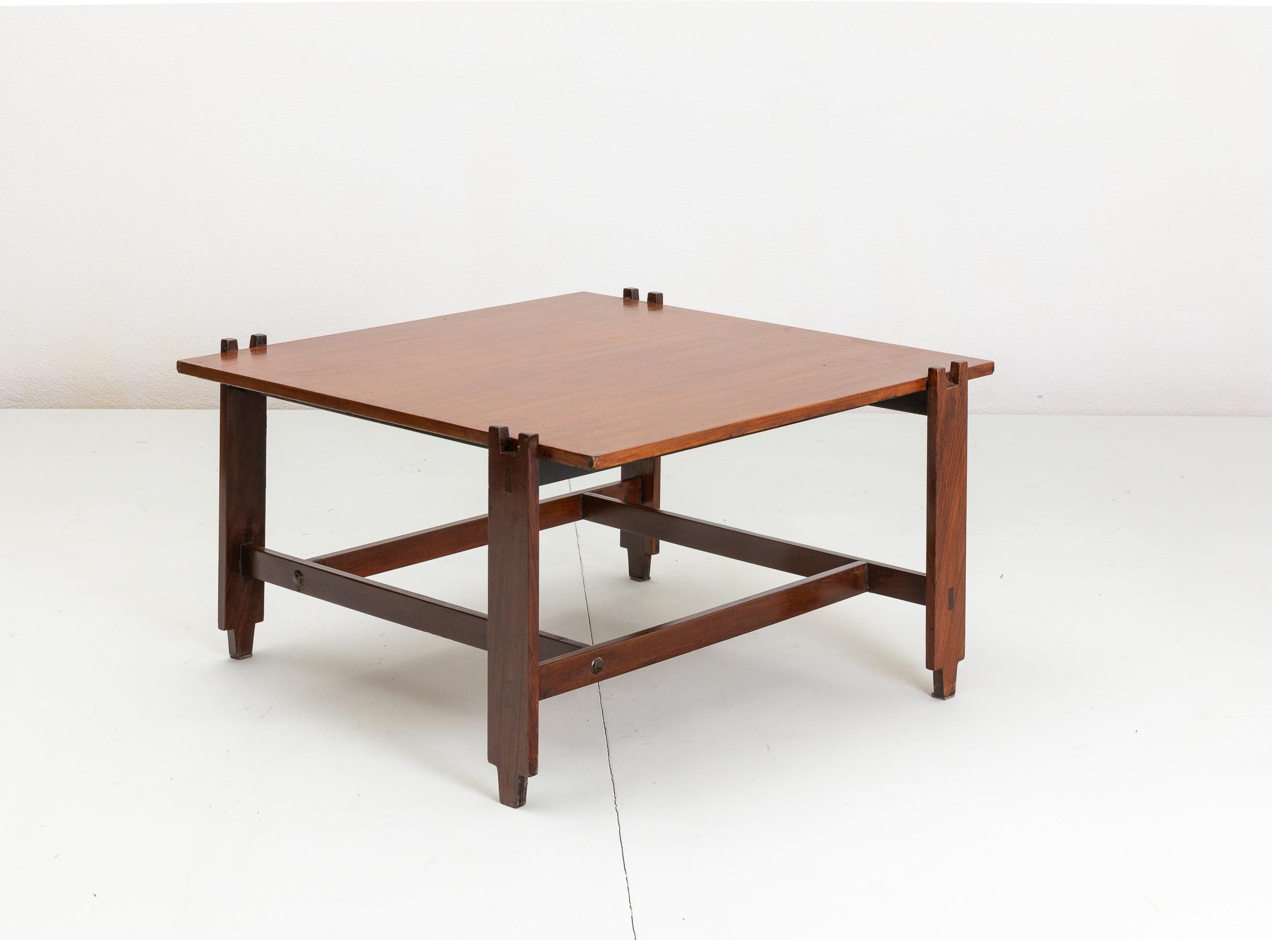 Cassina, Low wooden table, 1960 ca. 1