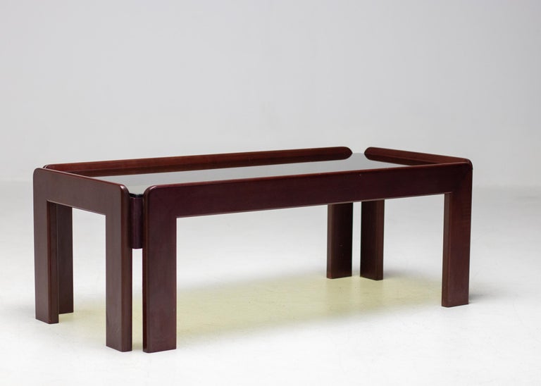 Mid-20th Century Cassina Mahogany Coffee Table by Afra & Tobia Scarpa For Sale
