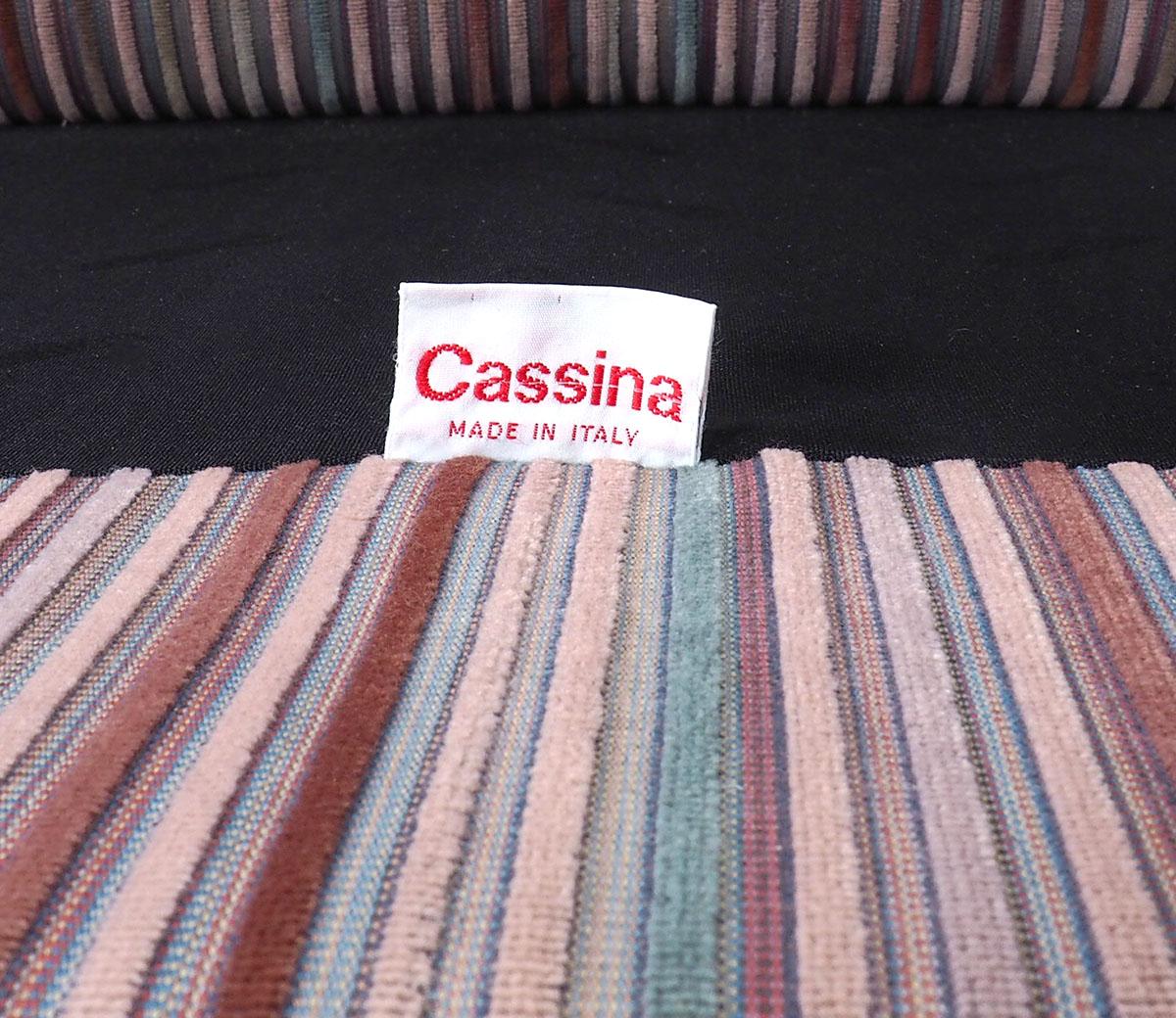 Cassina Maralunga 2-Seater Sofa Colourful Striped Velvet 2
