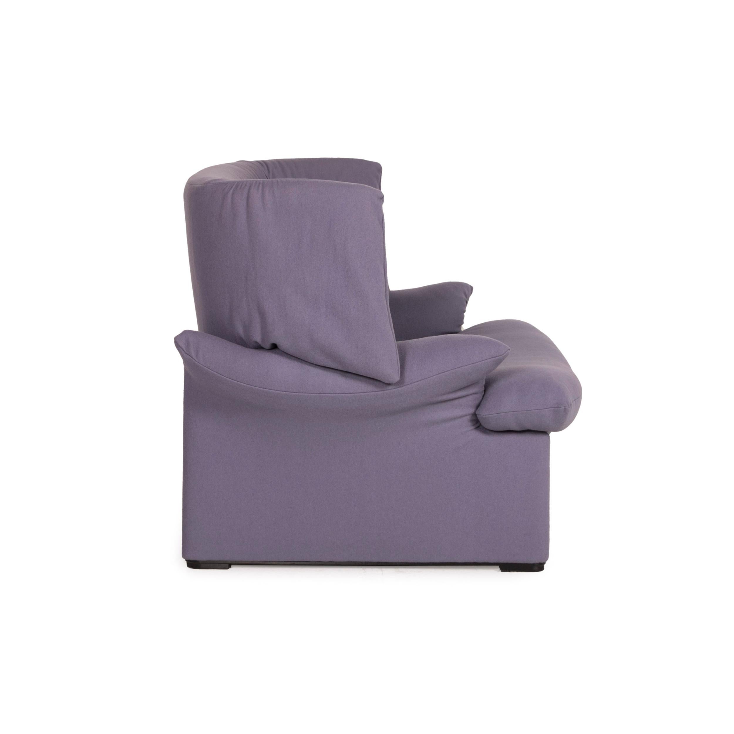 Cassina Maralunga Fabric Armchair Purple Incl. Ottoman For Sale 5