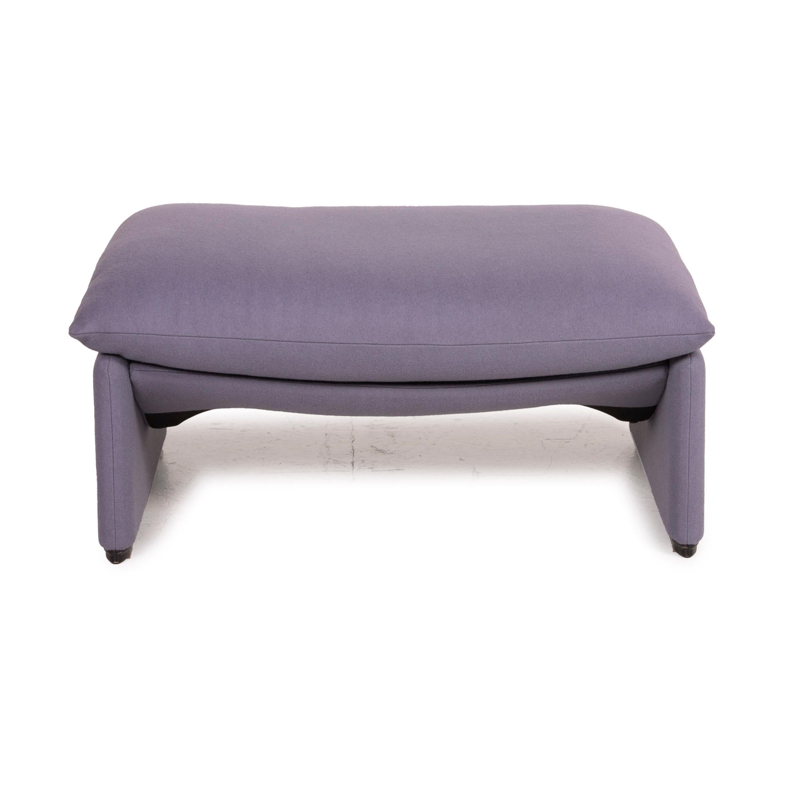 Cassina Maralunga Fabric Armchair Purple Incl. Ottoman For Sale 8
