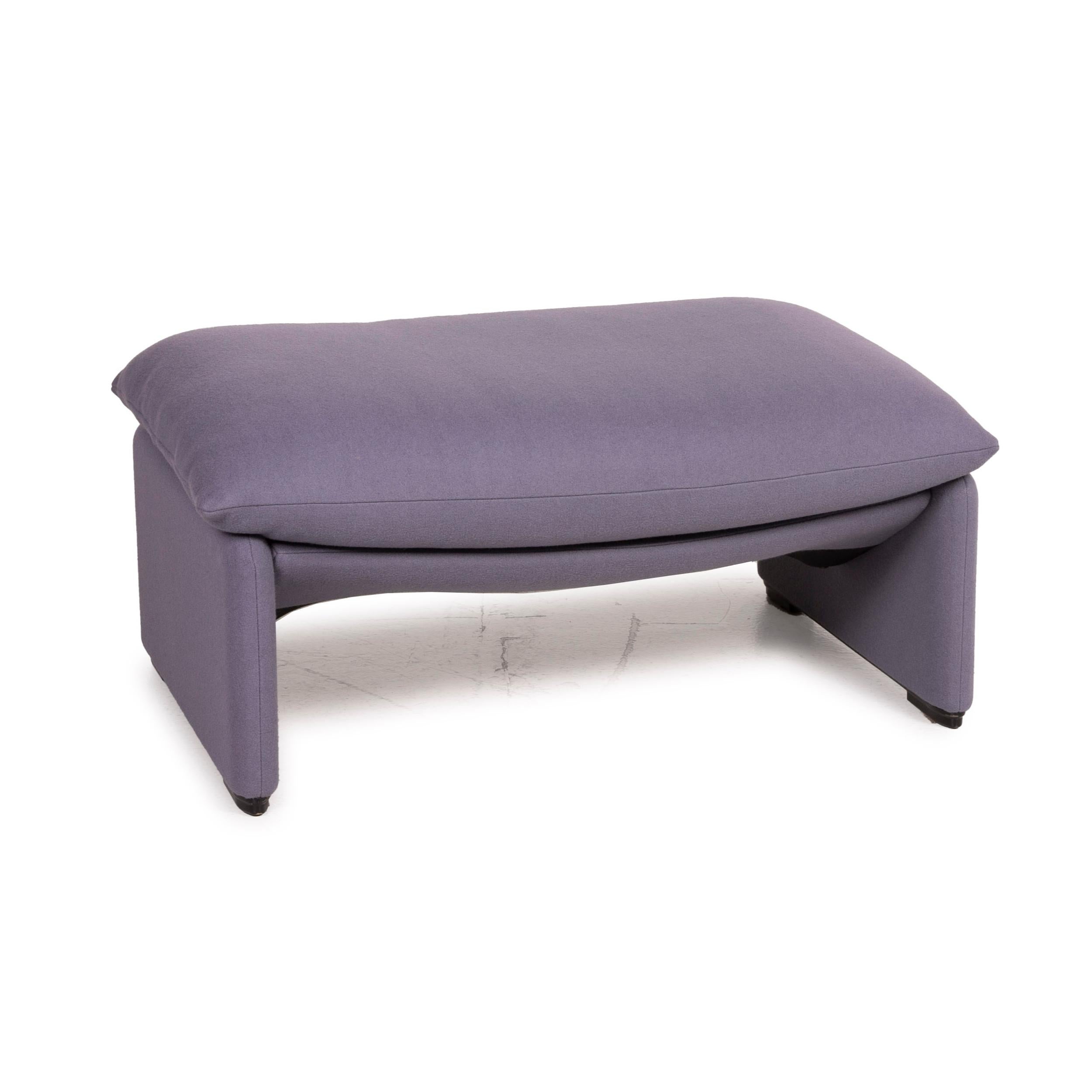Cassina Maralunga Fabric Armchair Purple Incl. Ottoman For Sale 9