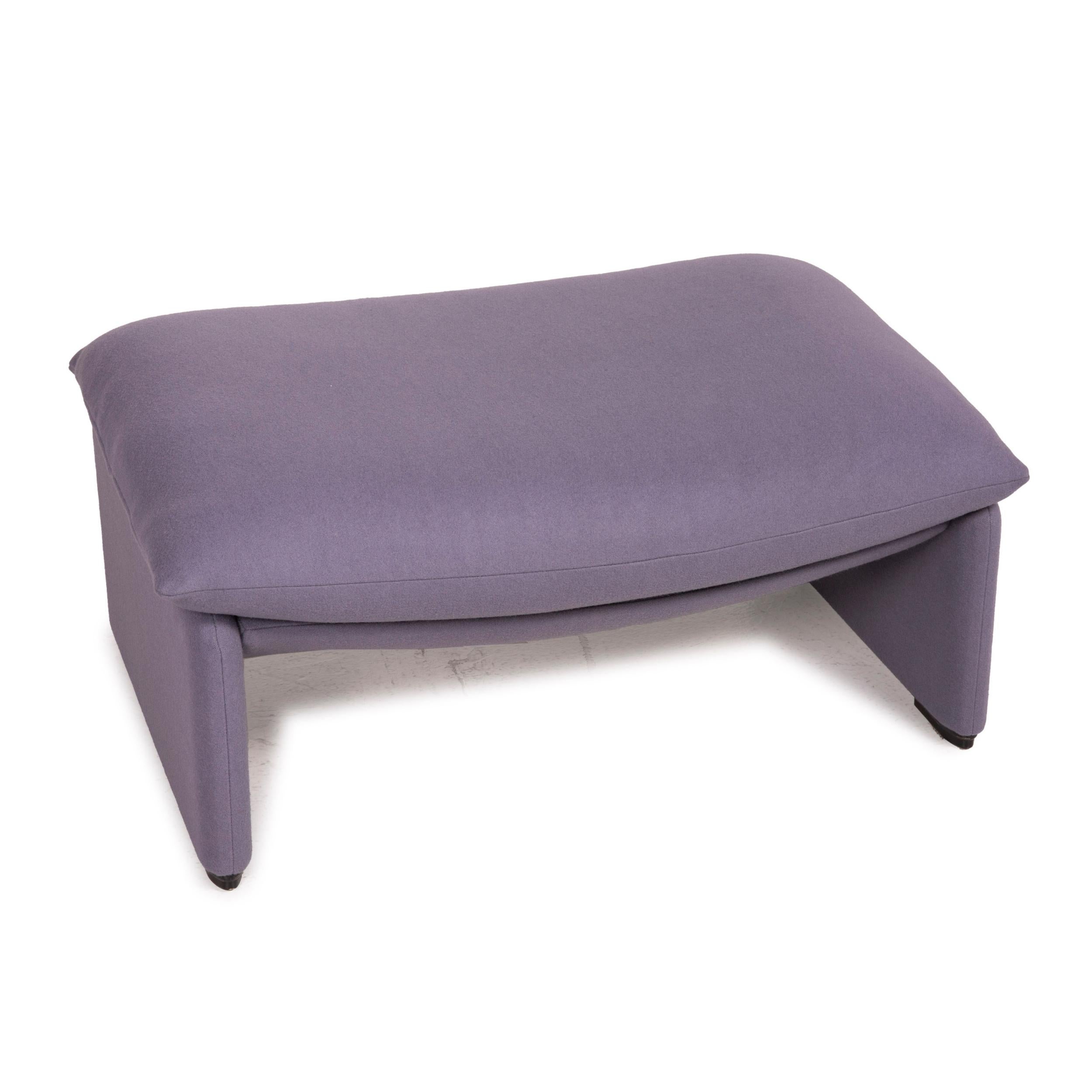 Cassina Maralunga Fabric Armchair Purple Incl. Ottoman For Sale 10