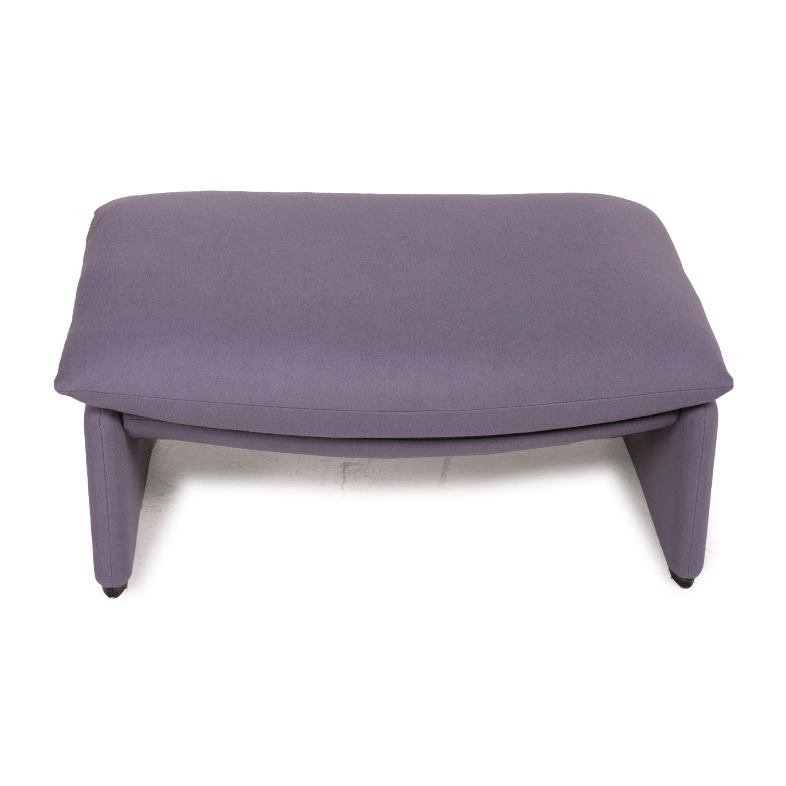 Cassina Maralunga Fabric Armchair Purple Incl. Ottoman For Sale 11
