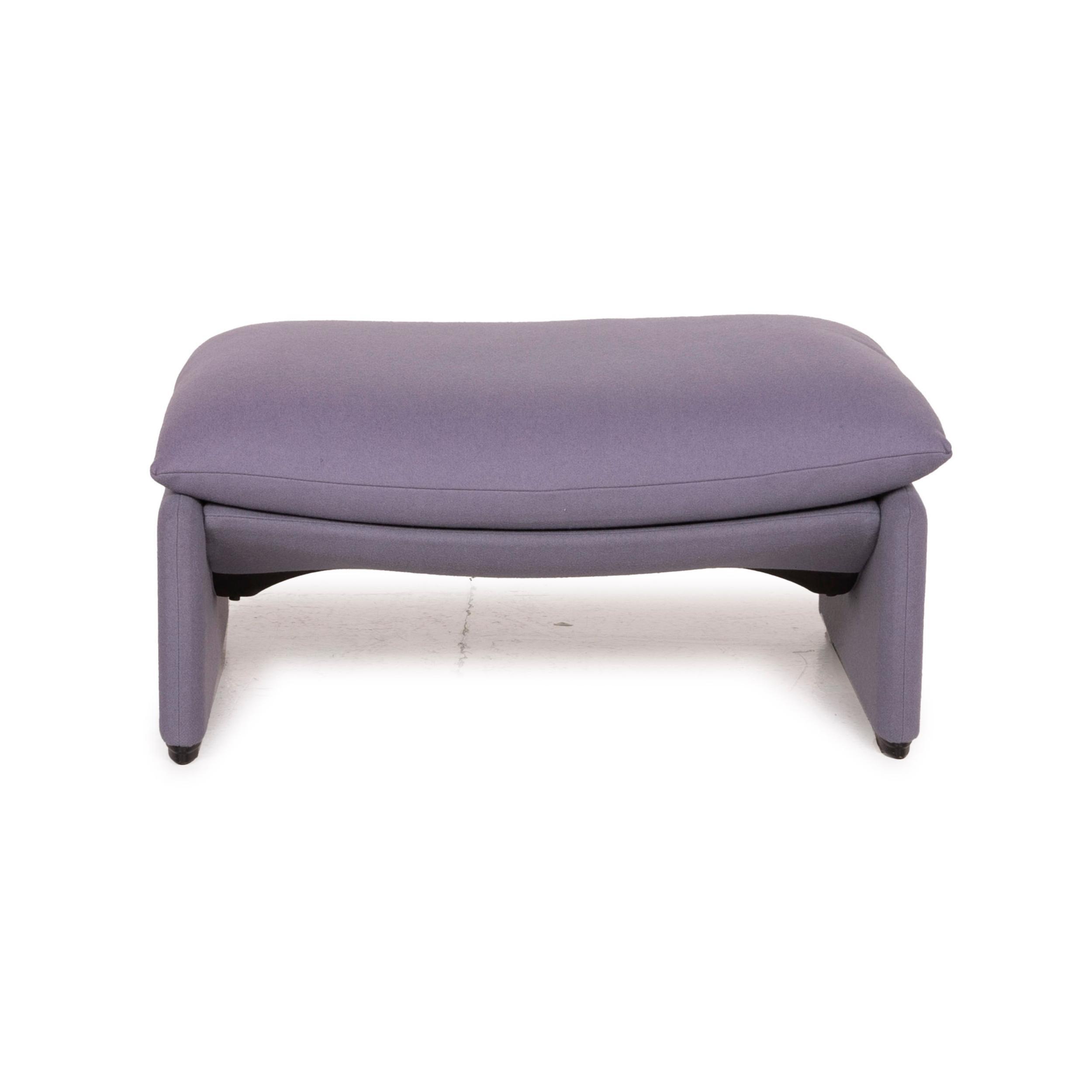 Cassina Maralunga Fabric Armchair Purple Incl. Ottoman For Sale 13