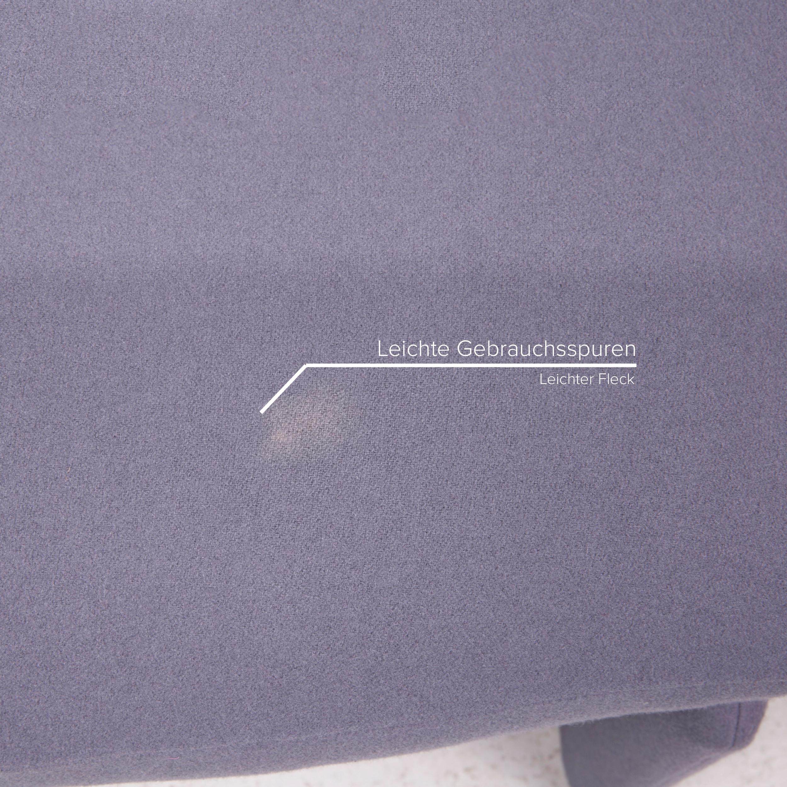 Cassina Maralunga Fabric Armchair Purple Incl. Ottoman For Sale 1