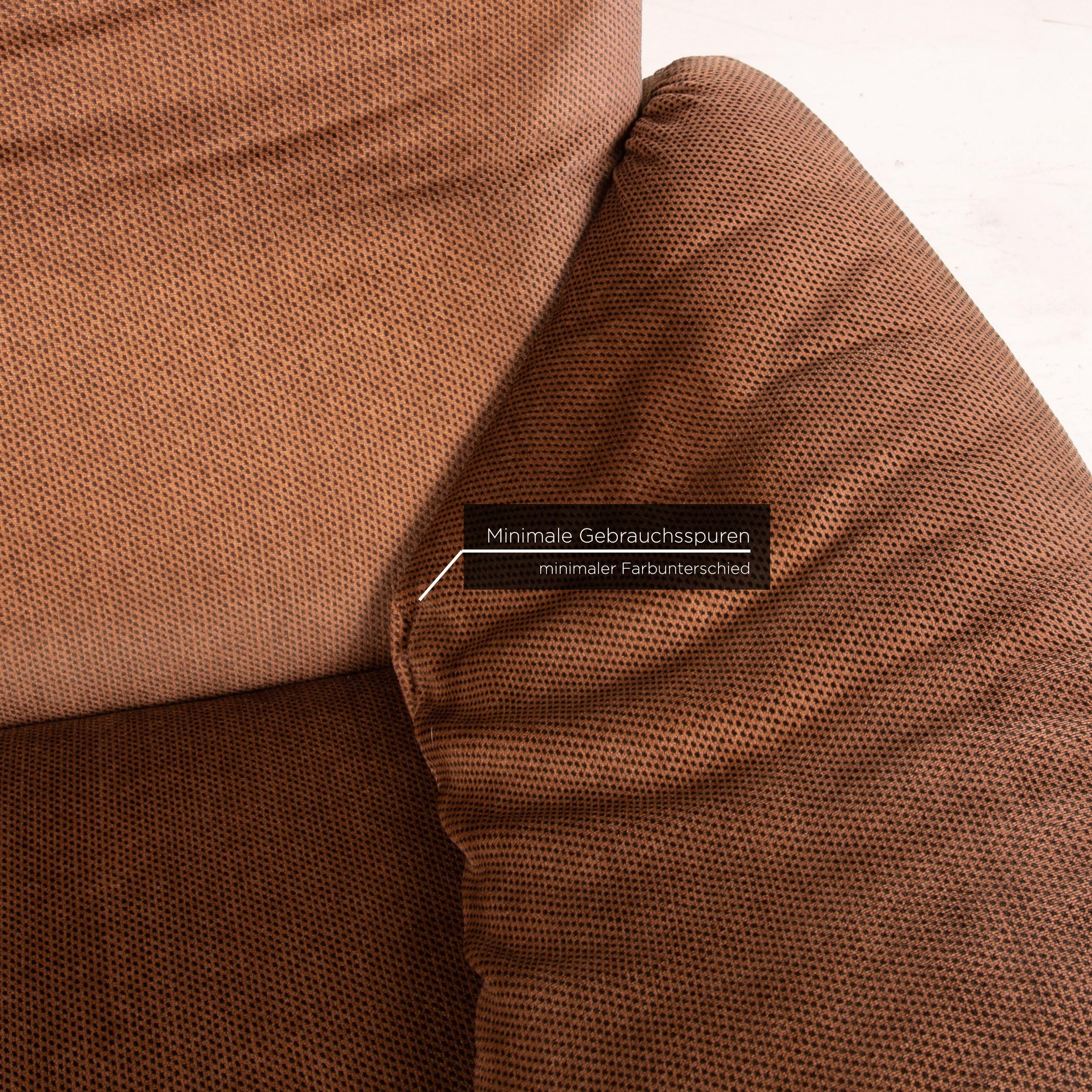 Cassina Maralunga Fabric Sofa Brown Two-Seater Function Couch In Good Condition In Cologne, DE