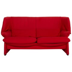 Cassina Maralunga Fabric Sofa Red Two-Seater