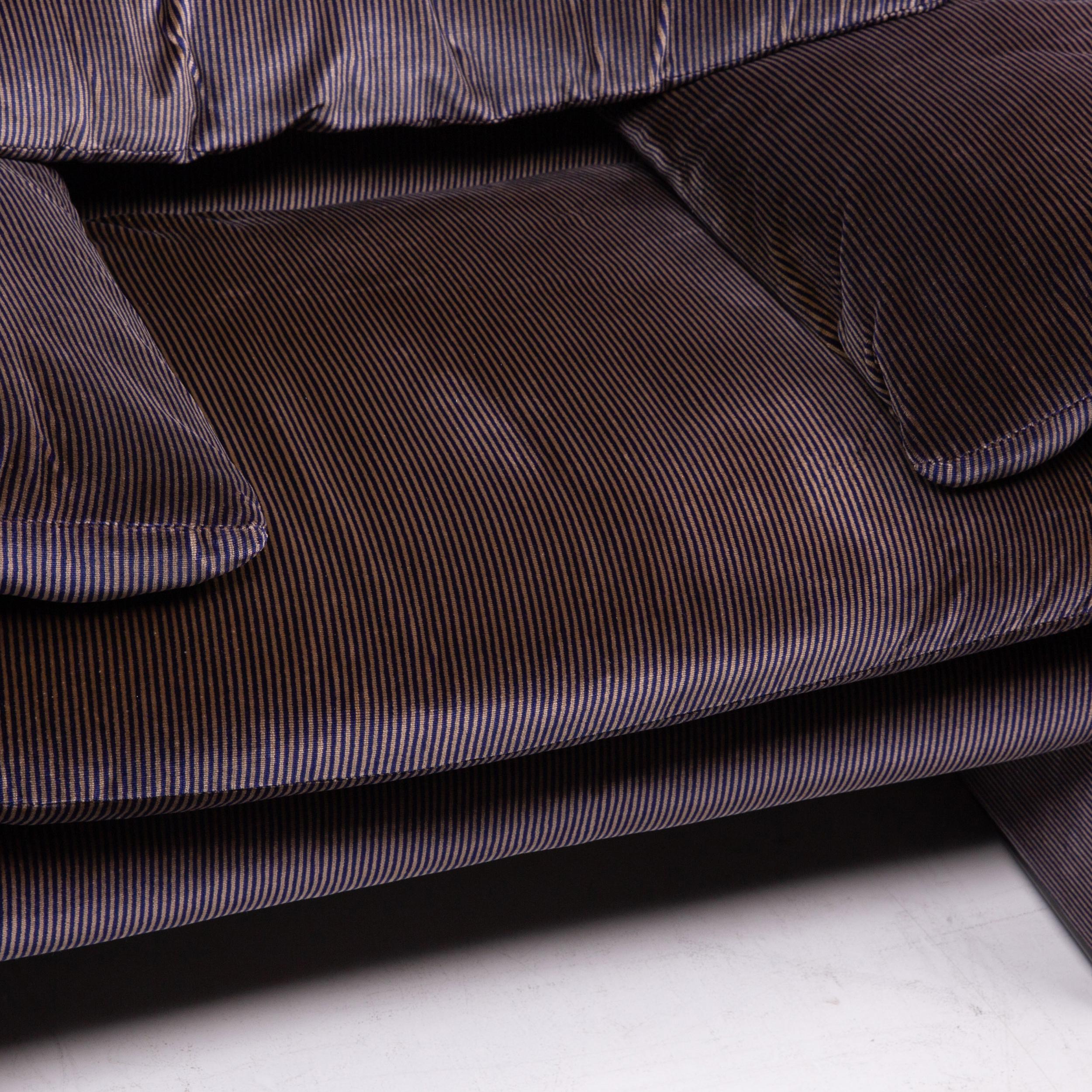 Cassina Maralunga Fabric Sofa Set Purple Aubergine 1 Three-Seat 1 Armchair For Sale 1