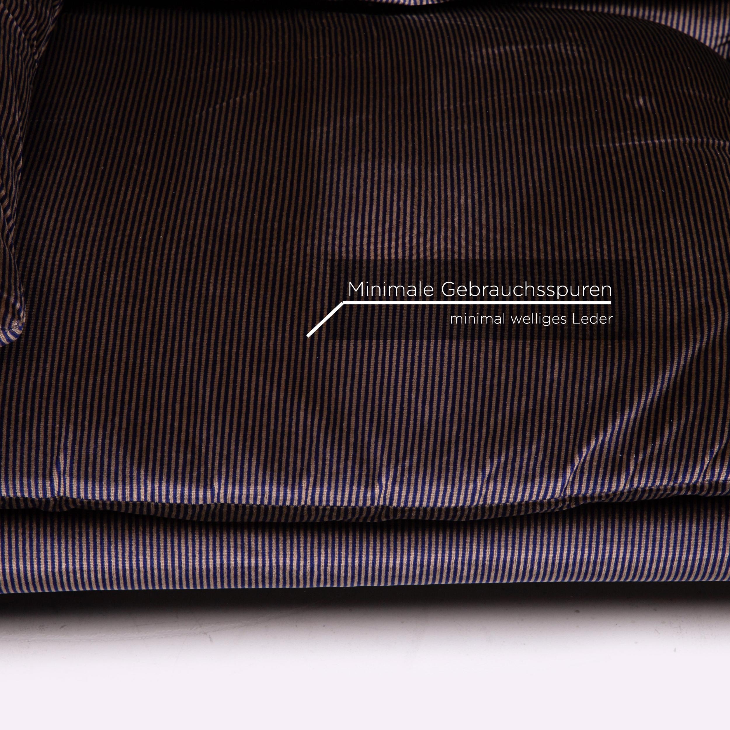 Cassina Maralunga Fabric Sofa Set Purple Aubergine 1 Three-Seat 1 Armchair For Sale 2