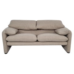 Cassina Maralunga Italian Designer Two-Seater Sofa by Vico Magistretti