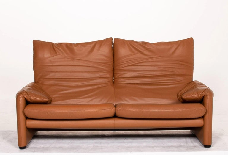 Cassina Maralunga Leder Sofa Cognac Braun Dreisitzer Funktion Couch at  1stDibs | leder couch, sofas braun, sofa leder