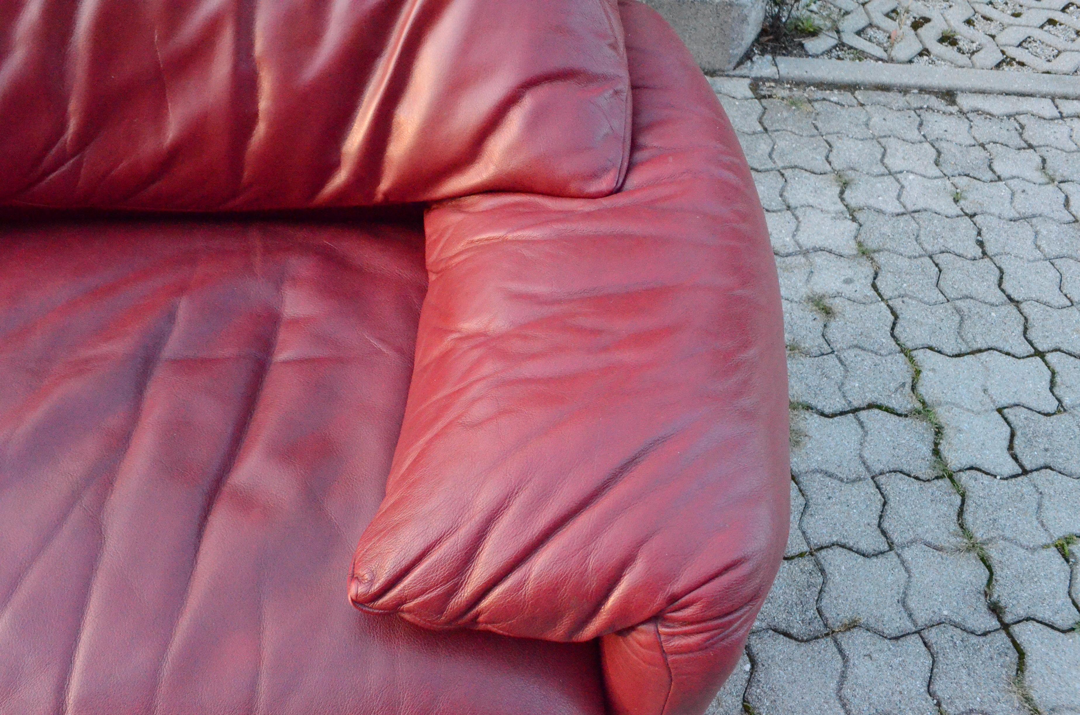 cassina leather sofa
