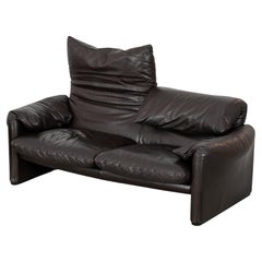 Cassina Maralunga Sofa Lounge Chair Leather Vico Magistretti Mid Century