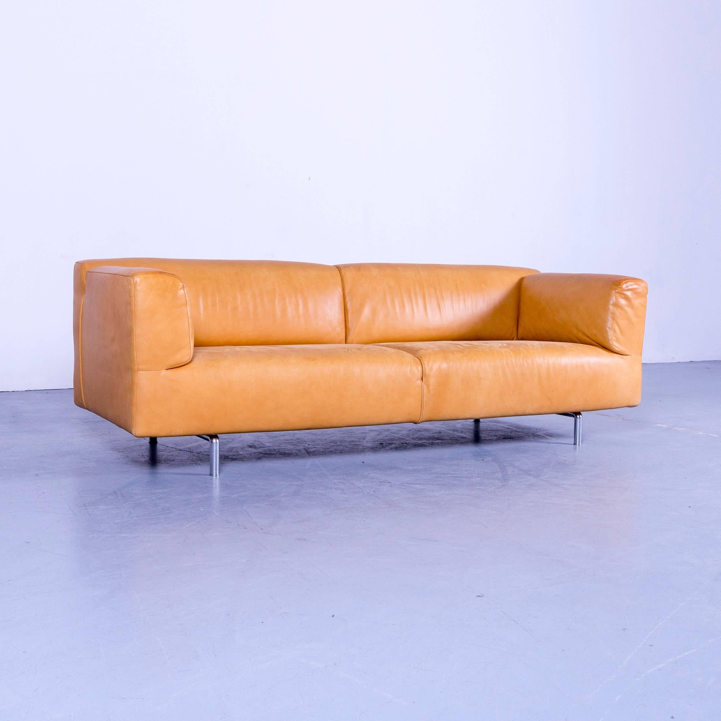 Brown colored original Cassina met designer sofa, in a minimalistic and modern design, made for pure comfort and style.