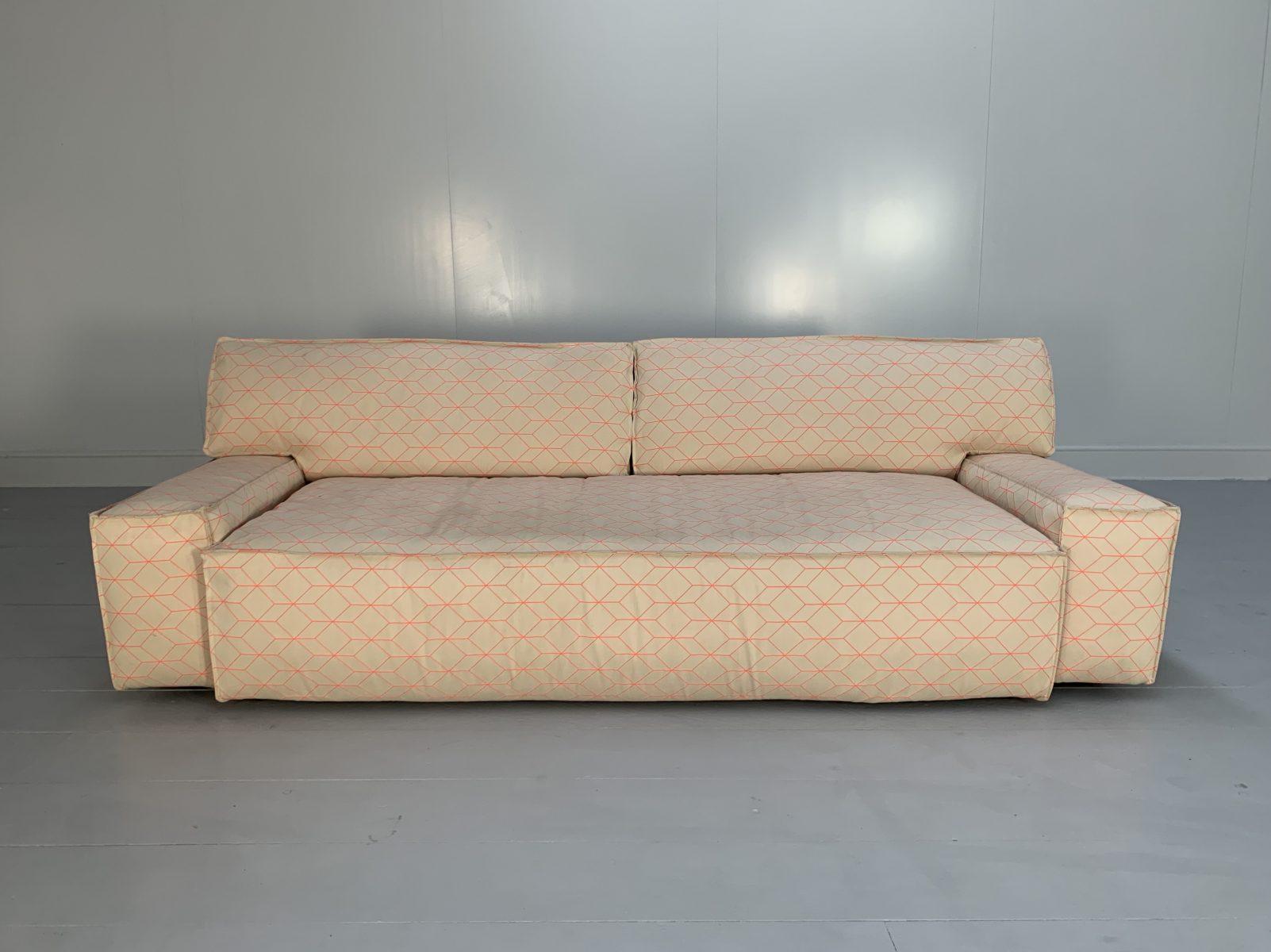 Cassina “MyWorld” 4-Seat Sectional Sofa in Geometric-Print Canvas For Sale 4