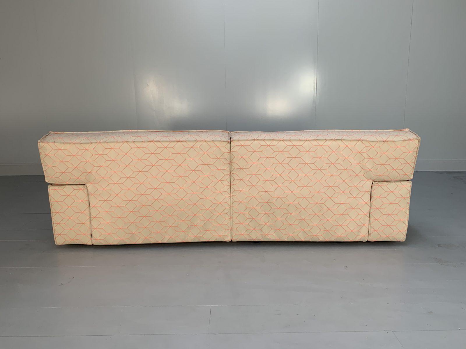 Contemporary Cassina “MyWorld” 4-Seat Sectional Sofa in Geometric-Print Canvas For Sale