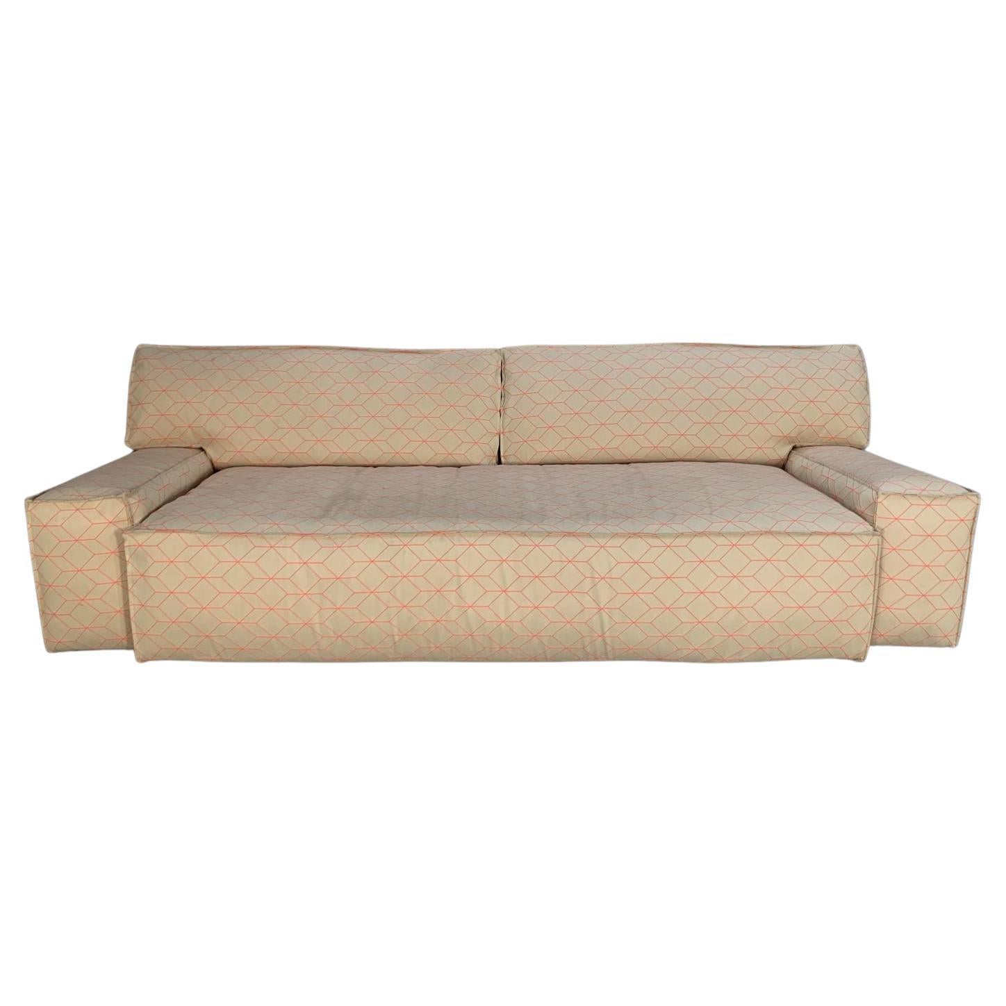Cassina “MyWorld” 4-Seat Sectional Sofa in Geometric-Print Canvas For Sale