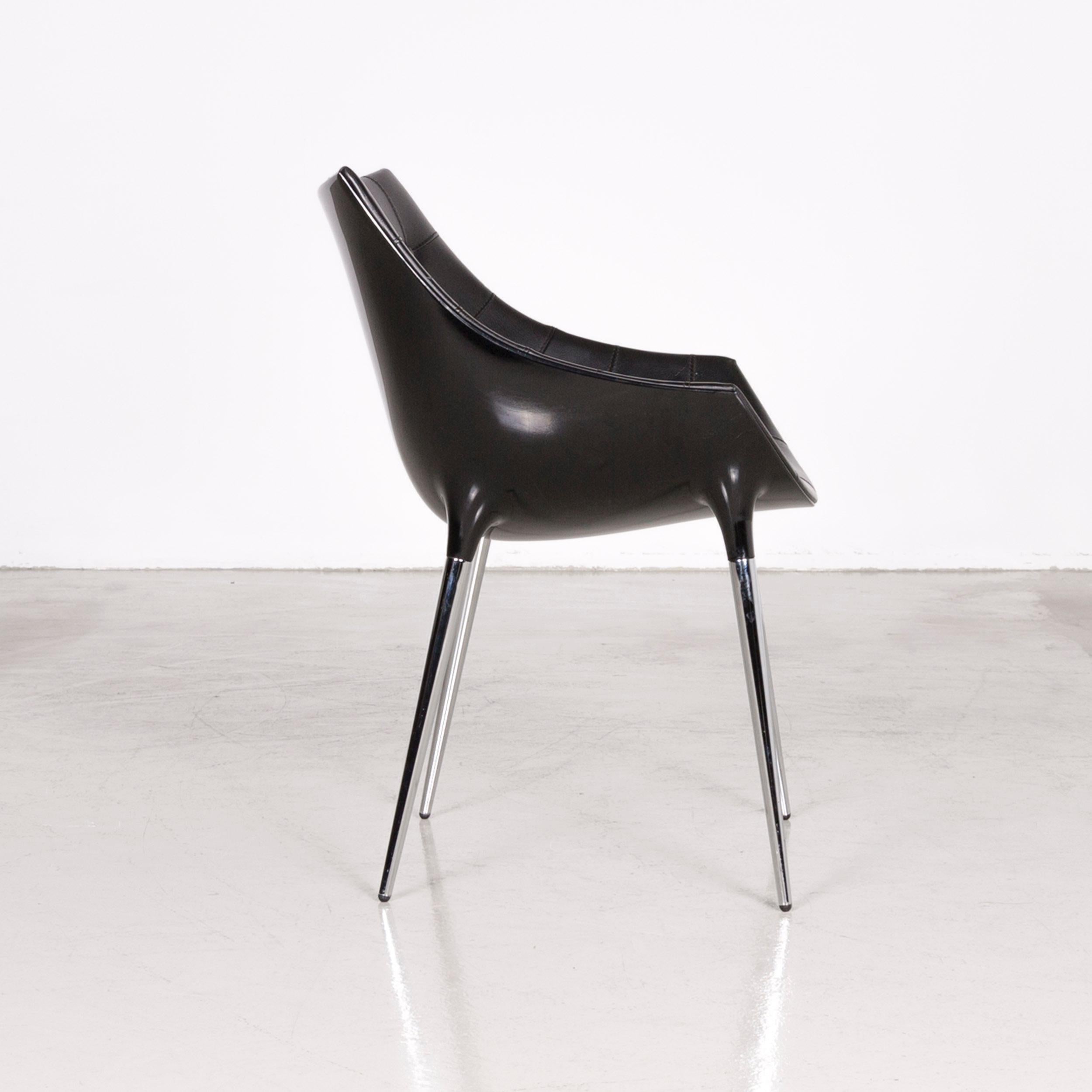 Cassina Passion Leather Armchair Black by Philippe Starck In Good Condition For Sale In Cologne, DE