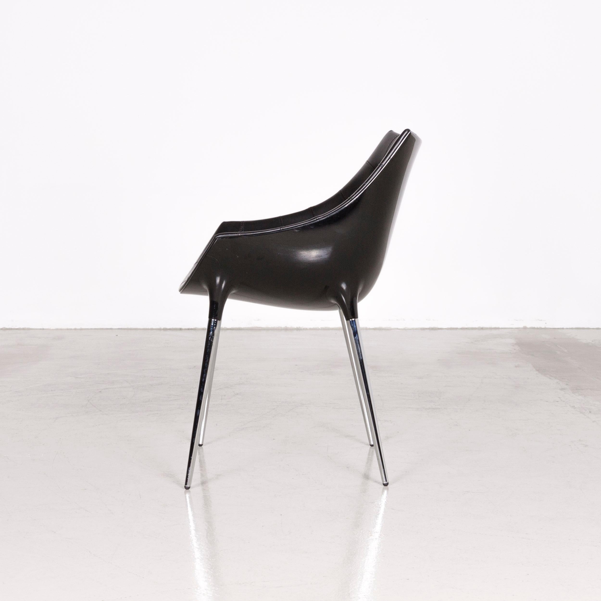 Cassina Passion Leather Armchair Black by Philippe Starck For Sale 1