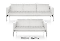 Cassina & Philippe Starck - Pair of Sofas Volage White Leather