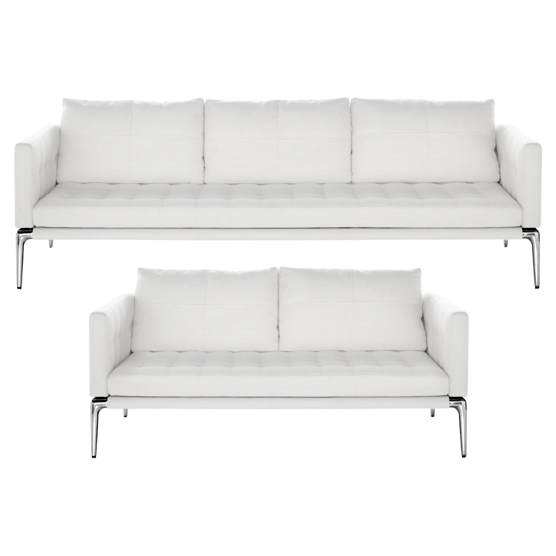 Cassina & Philippe Starck - Pair of Sofas Volage White Leather