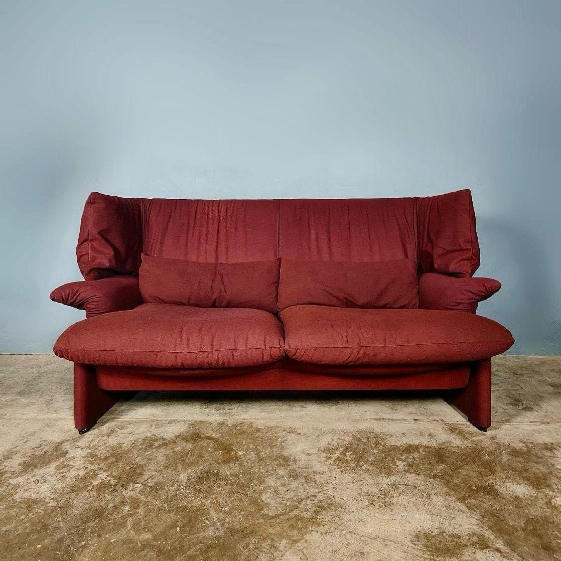 Mid-Century Modern Cassina Portovenere Vico Magistretti Matching Sofa, Lounge Chair & Footstool