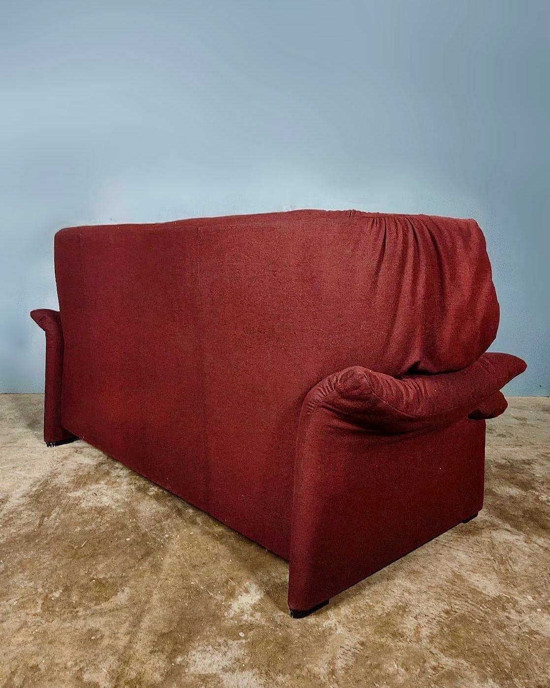 Late 20th Century Cassina Portovenere Vico Magistretti Matching Sofa, Lounge Chair & Footstool