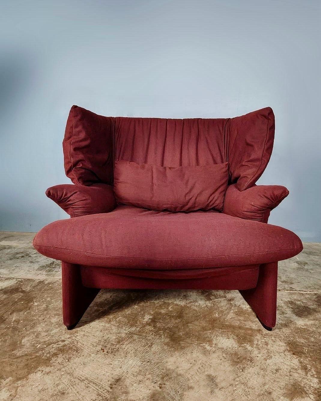 Cassina Portovenere Vico Magistretti Matching Sofa, Lounge Chair & Footstool 1
