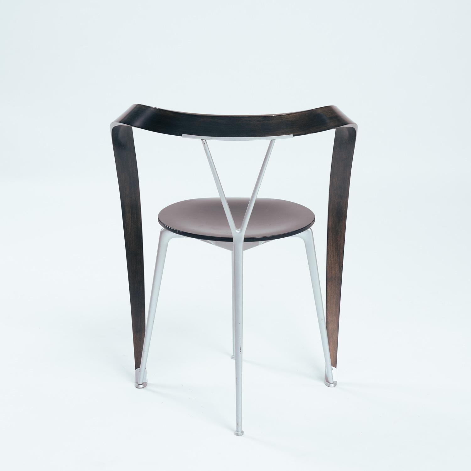 Cassina Revers Stühle, Andrea Branzi, 5 Stück in braun, 1993 im Angebot 5