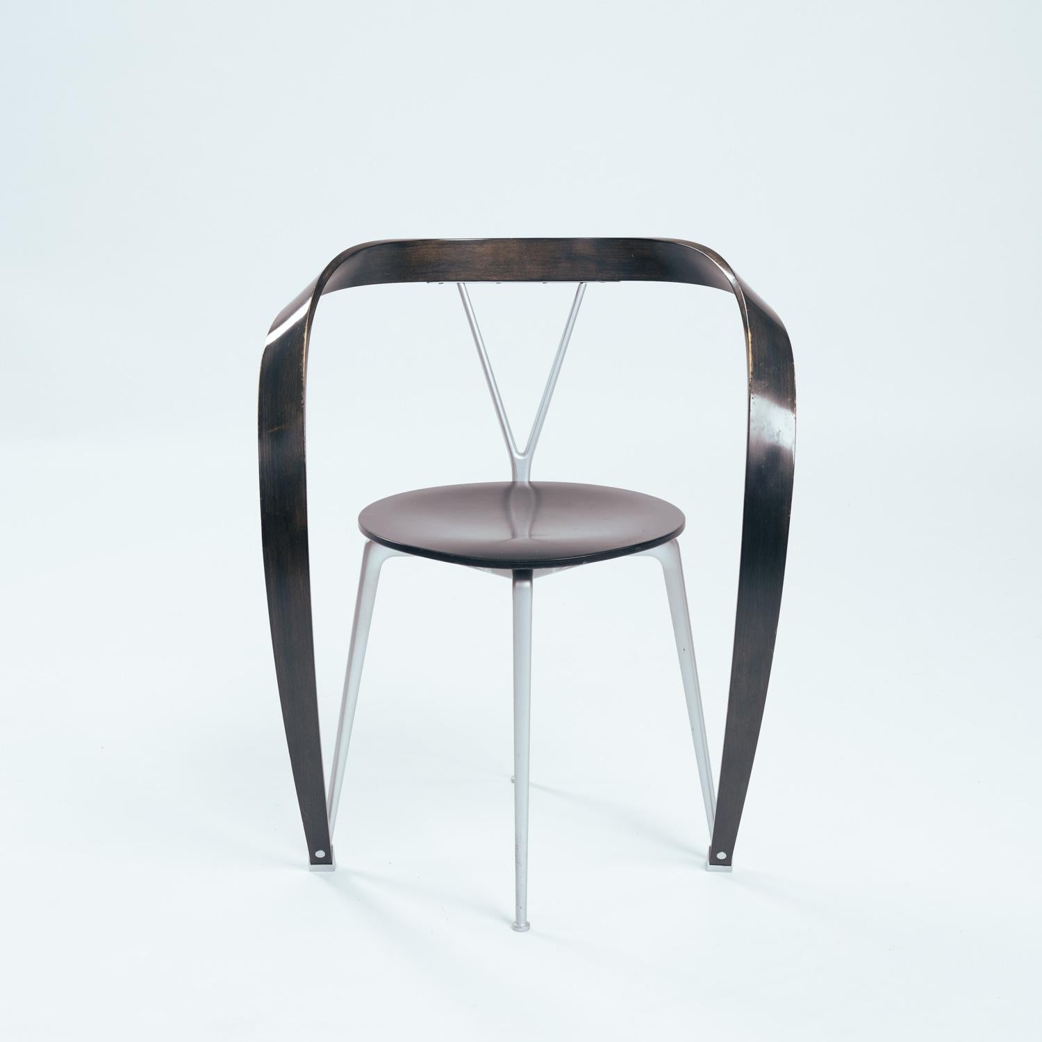 Cassina Revers Stühle, Andrea Branzi, 5 Stück in braun, 1993 im Angebot 6
