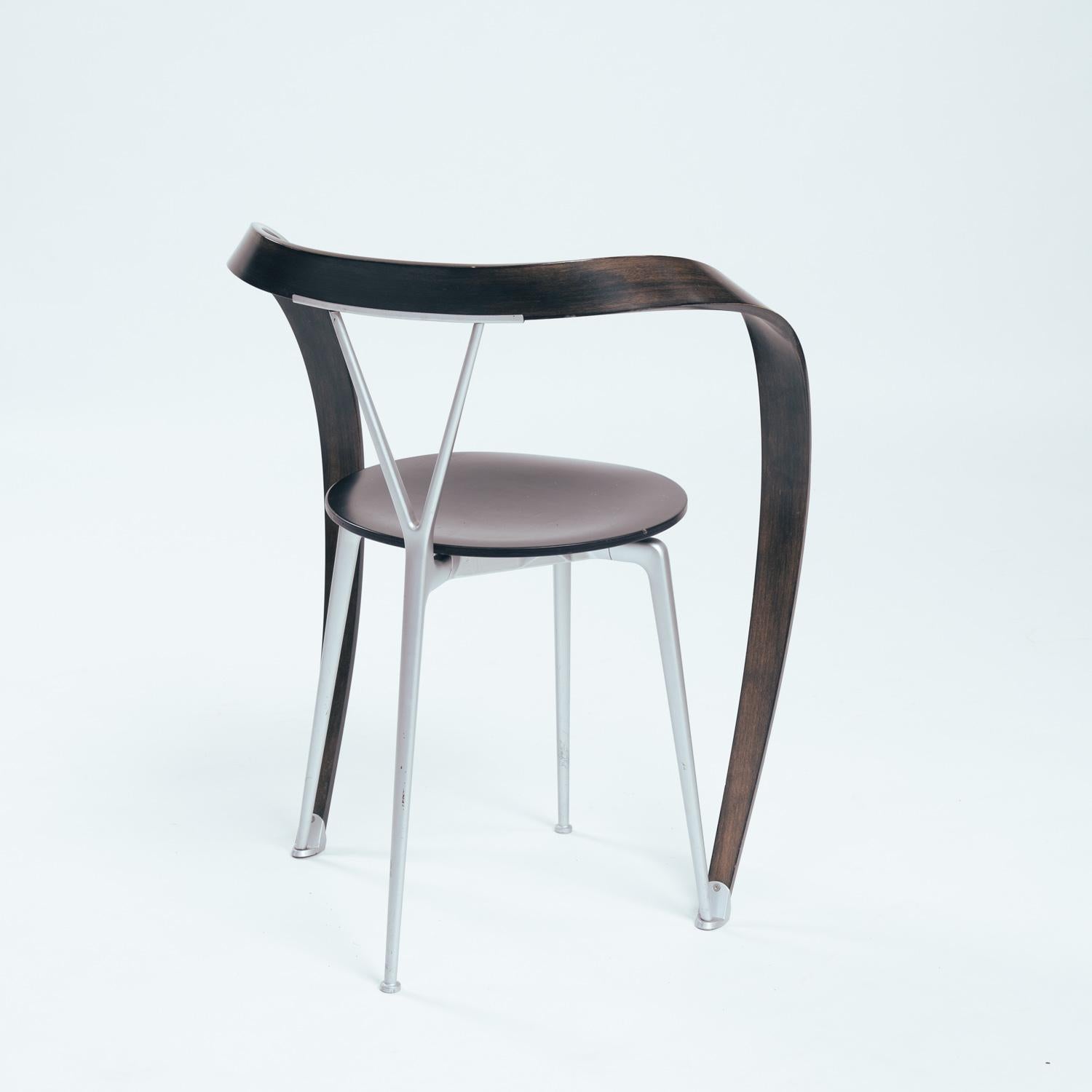 Cassina Revers Stühle, Andrea Branzi, 5 Stück in braun, 1993 im Zustand „Gut“ im Angebot in Zevenaar, NL
