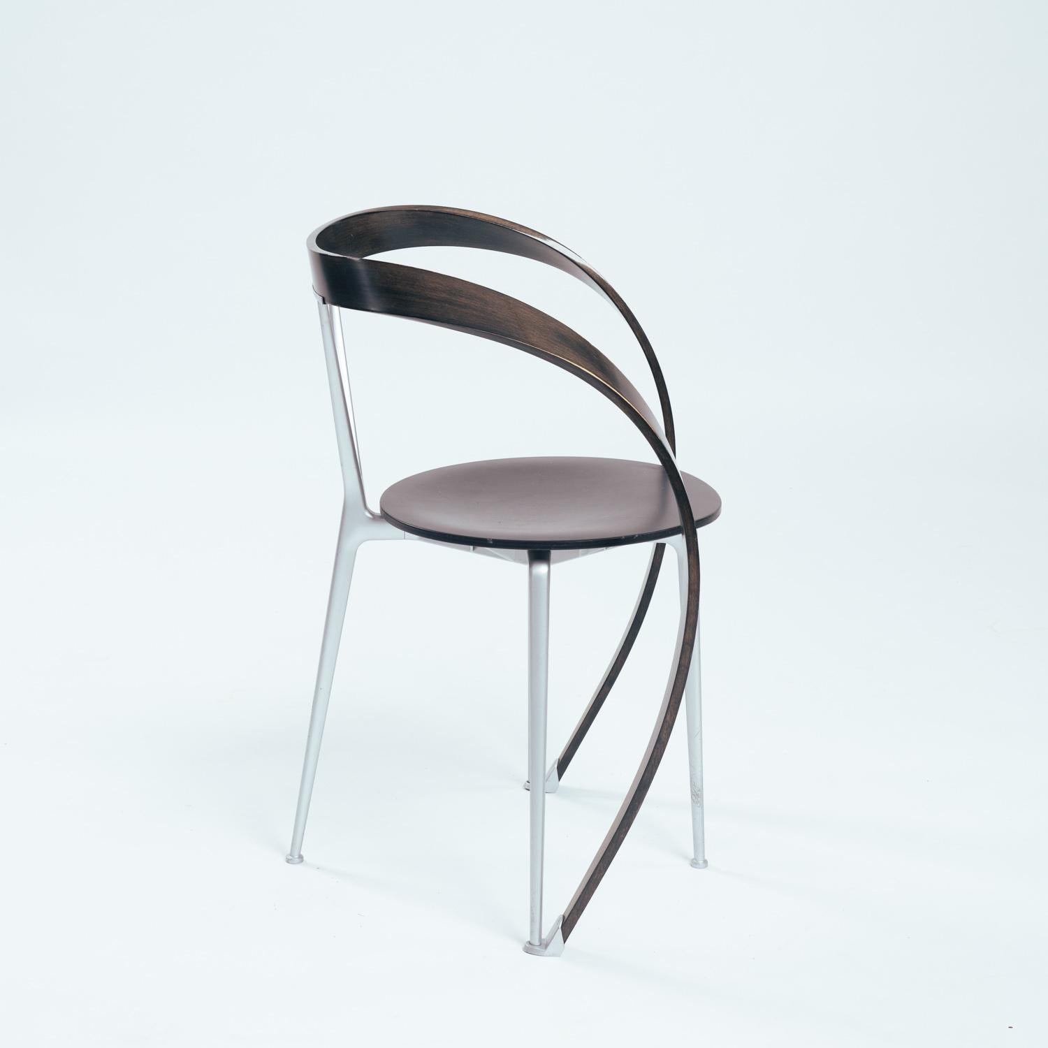 Cassina Revers Stühle, Andrea Branzi, 5 Stück in braun, 1993 im Angebot 2