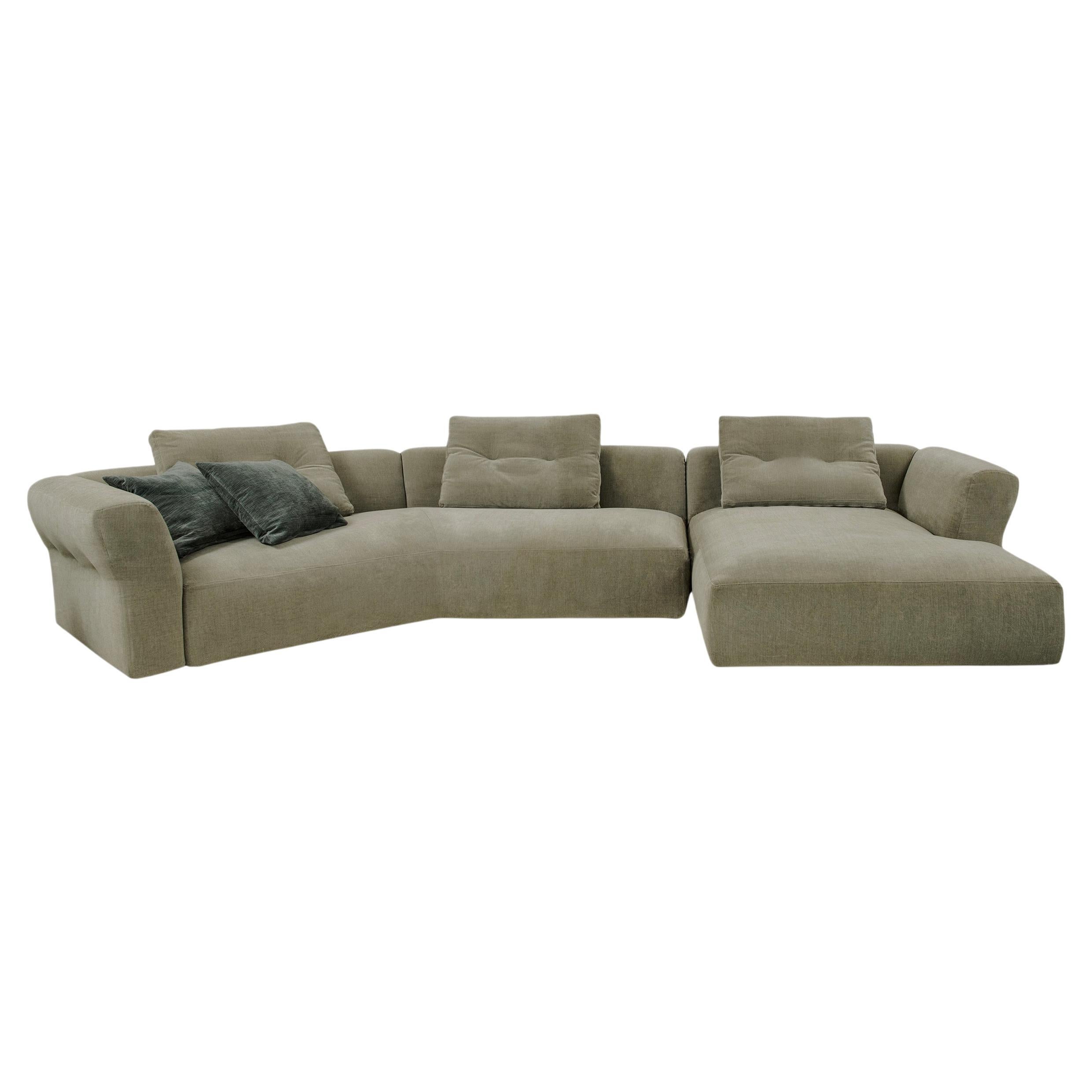 Cassina Sengu Bold Sectional Sofa in Sage Green