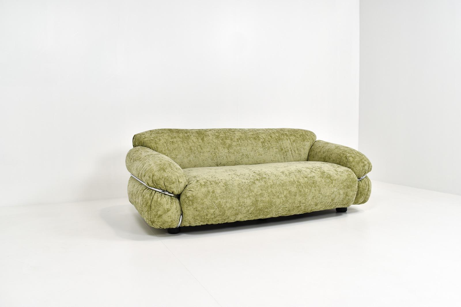 sage green two seater sofa