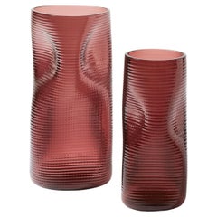 Cassina Set of Two Coral Vases