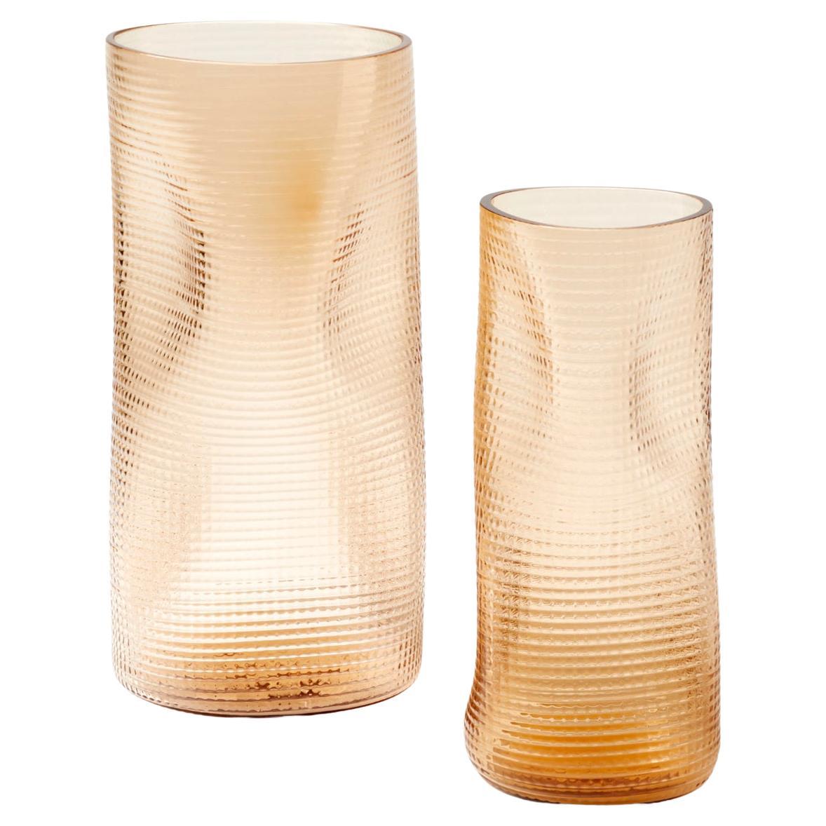 Cassina Set of Two Coral Vases