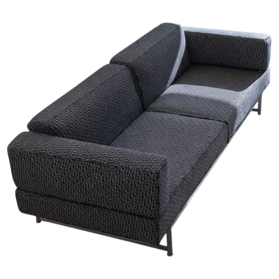 Cassina sofa, Reef model, Piero Lissoni reupholstered with Christian Dior fabric
